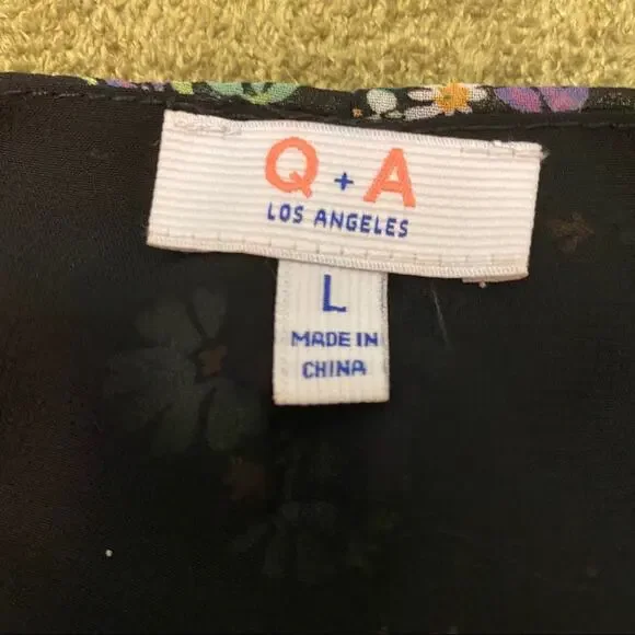 Q&A Los Angeles "Glitz & Glam Black Floral Midi - Picture 14 of 16